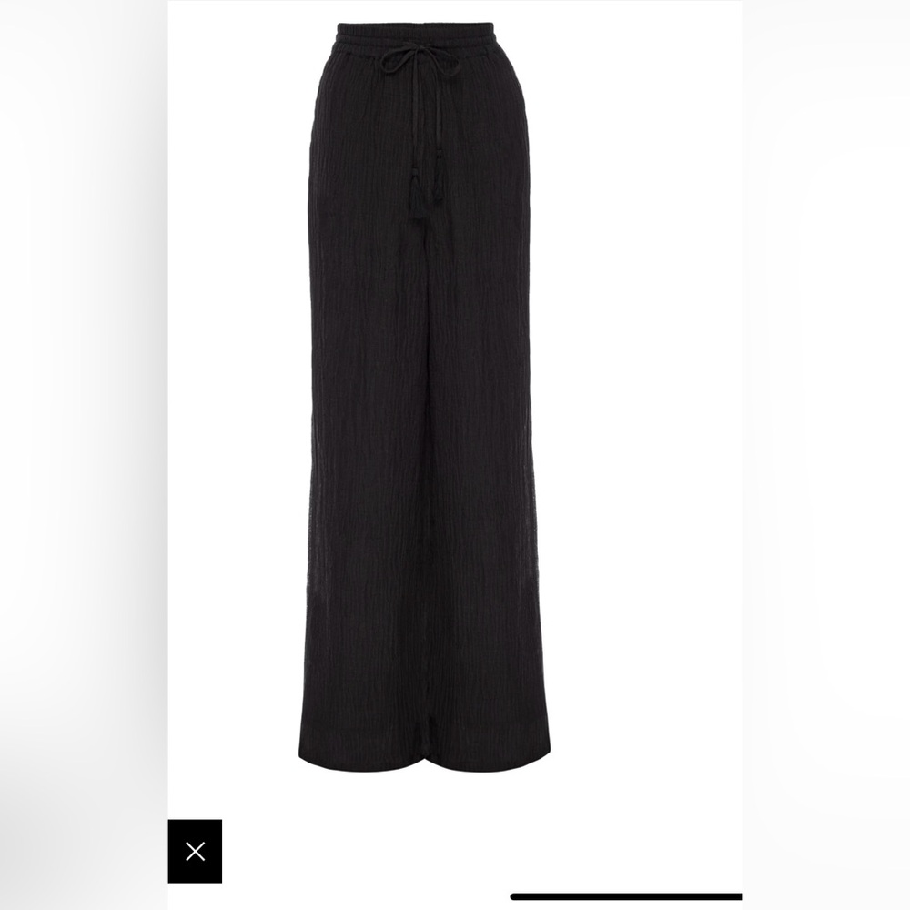 Monday Swimwear Tahiti Black Crinkle Pants